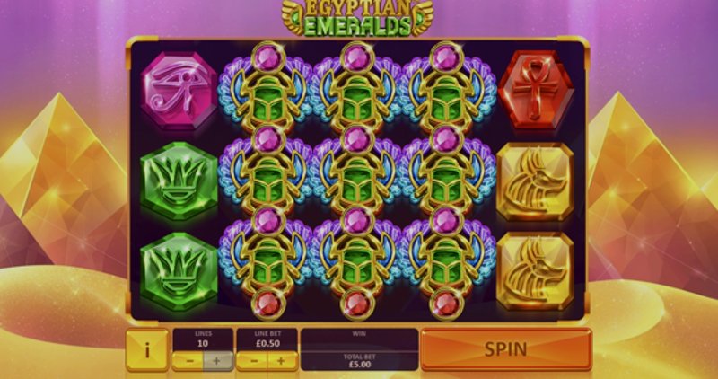 Play Egyptian Emeralds by Playtech at 1Win Casino