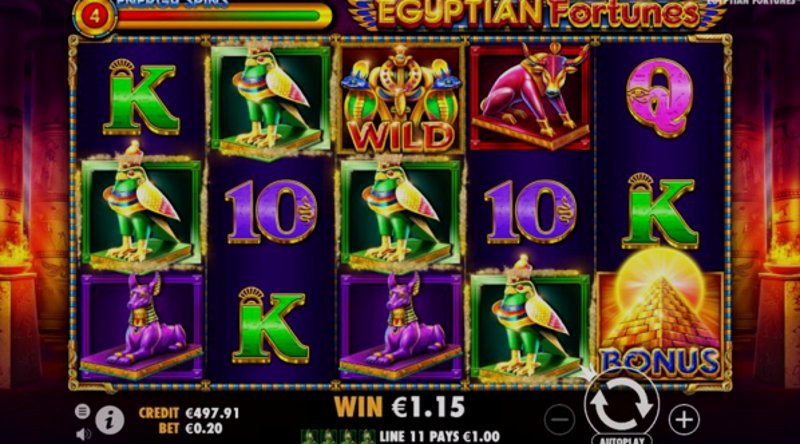 Play Egyptian Fortunes by Pragmatic at 1Win Casino