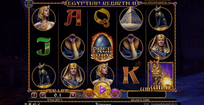 Play Egyptian Rebirth 2 by Spinomenal at 1Win Casino