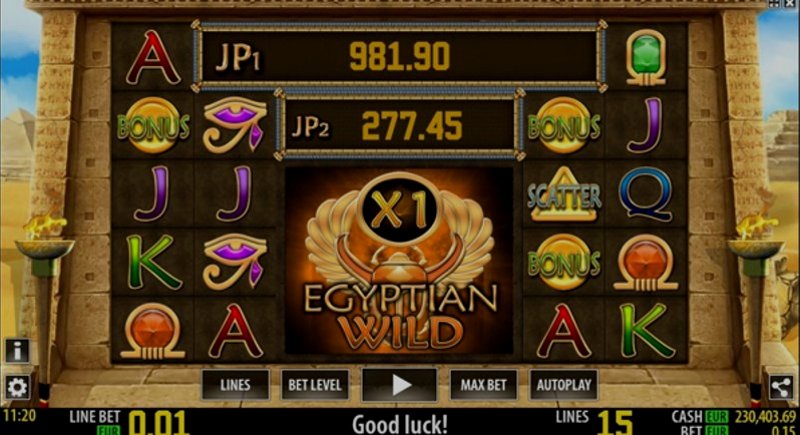 Play Egyptian WILD by Worldmatch at 1Win Casino