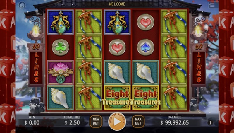 Play Eight Treasures by Kagaming at 1Win Casino