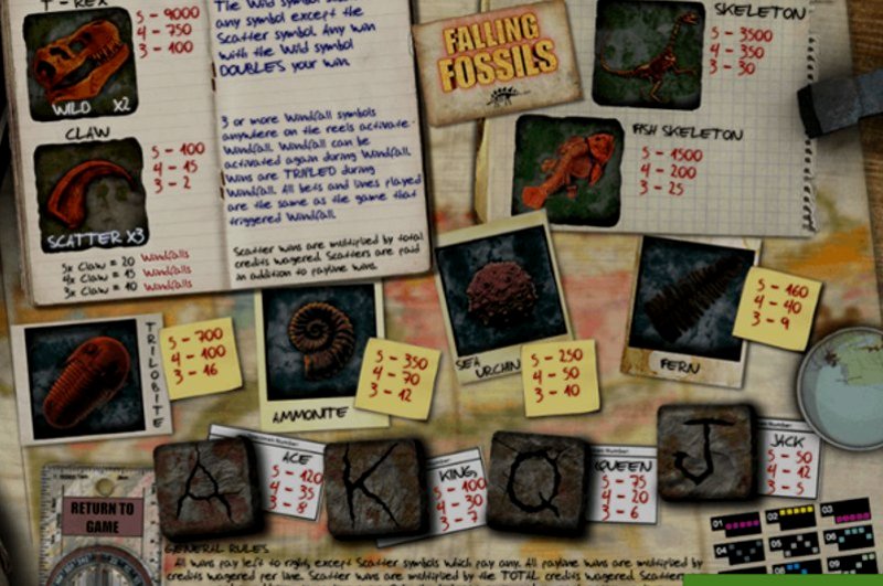 Play Falling Fossils by Genii at 1Win Casino