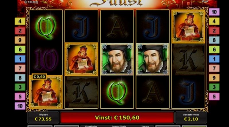 Play Faust by Novomatic at 1Win Casino