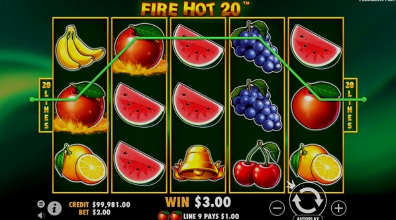 Play Fire Hot 20 by Pragmatic at 1Win Casino