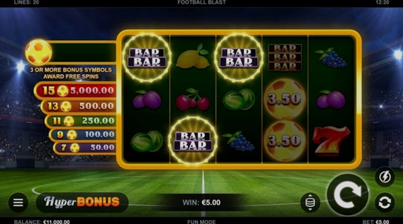 Play Football Blast by Kalamba at 1Win Casino