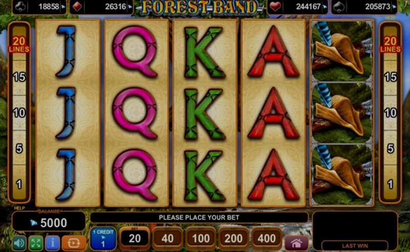 Play Forest Band by Amusnet at 1Win Casino