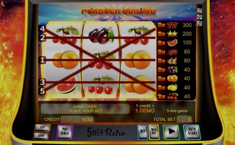 Play Forever Boiling by 5 Men Gaming at 1Win Casino