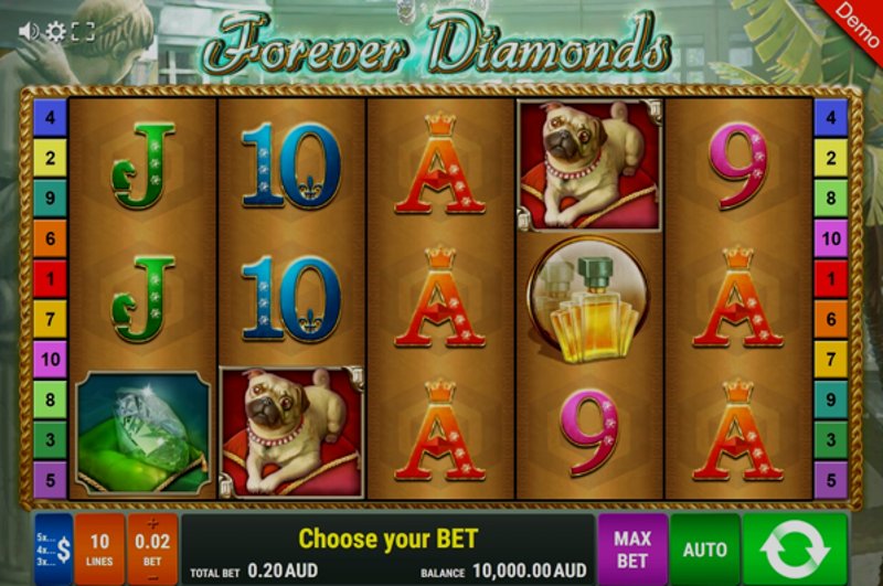 Play Forever Diamonds by Gamomatgames at 1Win Casino