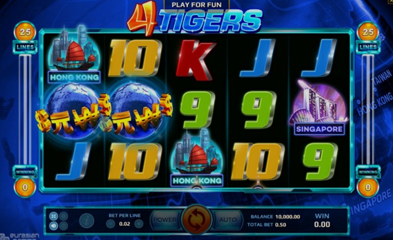 Play Four Tigers by Eurasian Gaming at 1Win Casino