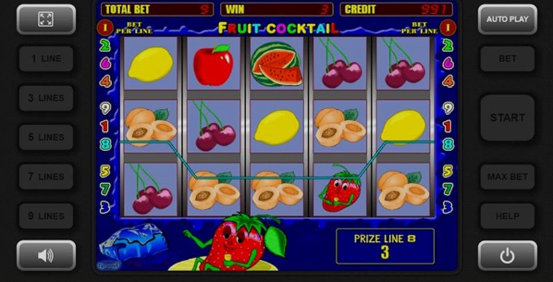 Play Fruit Cocktail by Igrosoft at 1Win Casino