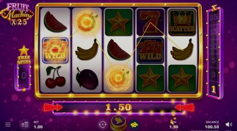 Play Fruit Machine x25 by Mascot Gaming at 1Win Casino