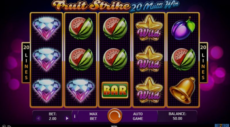 Play Fruit Strike: 20 Multi Win by Bet2tech at 1Win Casino