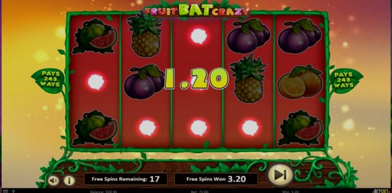 Play Fruitbat Crazy by Betsoft at 1Win Casino