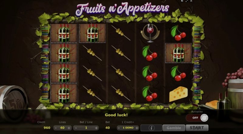 Play Fruits n Appetizers by 5 Men Gaming at 1Win Casino