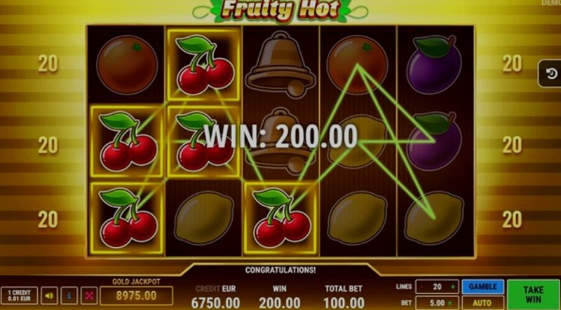 Play Fruity Hot by Ct Interactive at 1Win Casino