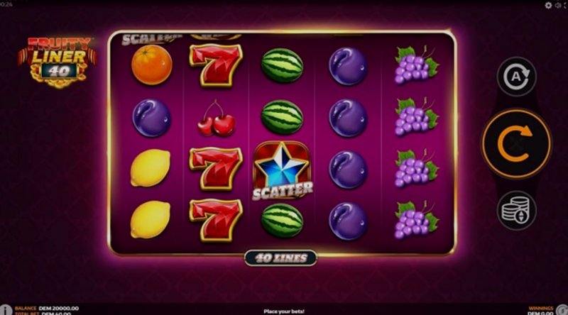 Play Fruityliner 40 by Mancala Gaming at 1Win Casino