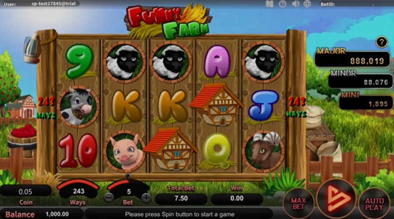 Play Funny Farm by Simpleplay at 1Win Casino