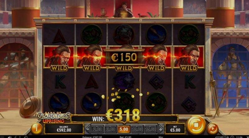 Play Game of Gladiators Uprising by Playn Go at 1Win Casino