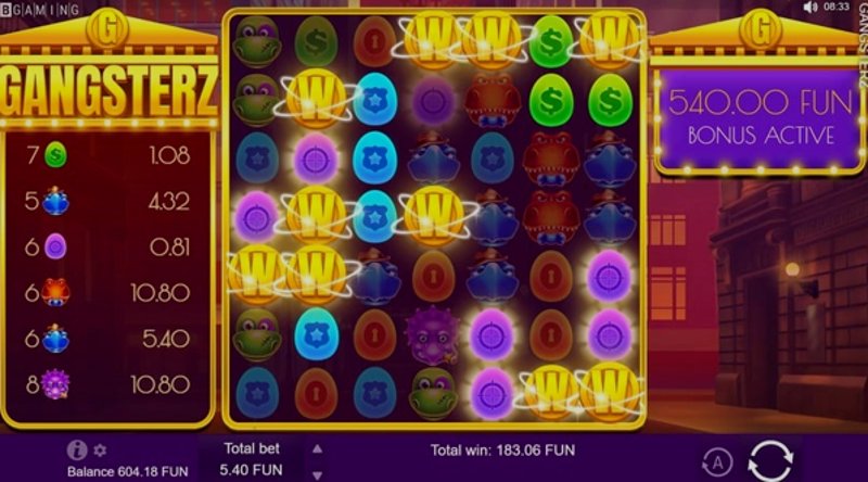 Play Gangsterz by Bgaming at 1Win Casino