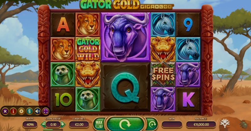 Play Gator Gold Gigablox by Yggdrasil at 1Win Casino