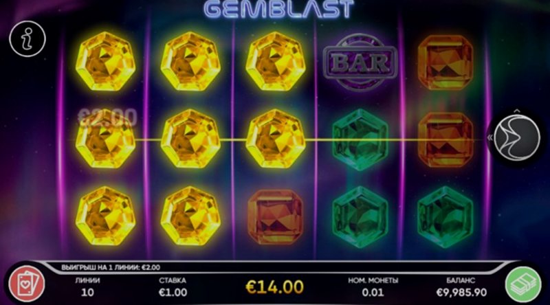 Play Gem Blast by Red Tiger at 1Win Casino