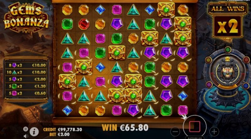 Play Gems Bonanza by Pragmatic at 1Win Casino