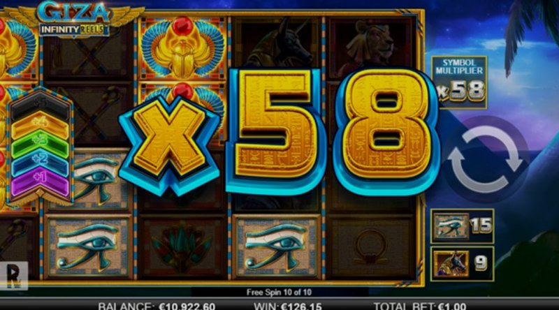 Play Giza Infinity Reels by Yggdrasil at 1Win Casino