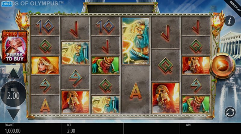 Play Gods of Olympus by 1x2gaming at 1Win Casino