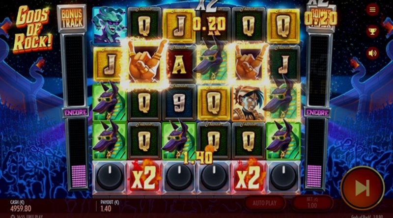 Play Gods of Rock by Thunderkick at 1Win Casino