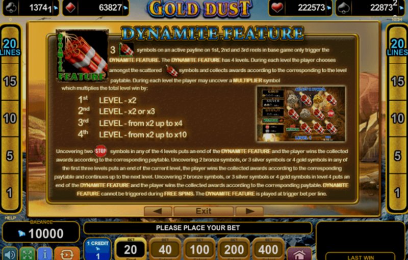 Play Gold Dust by Amusnet Interactive at 1Win Casino