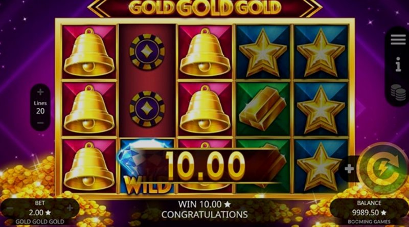 Play Gold Gold Gold by Booming at 1Win Casino