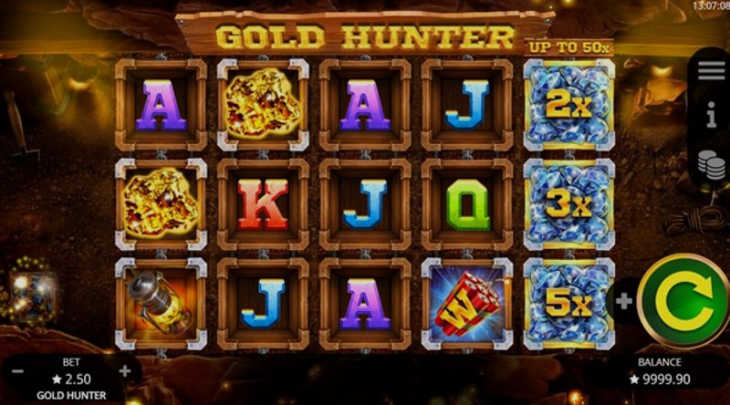 Play Gold Hunter by Booming at 1Win Casino