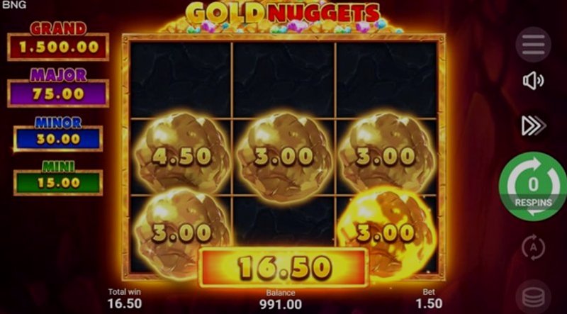 Play Gold Nuggets by 3 Oaks Gaming at 1Win Casino