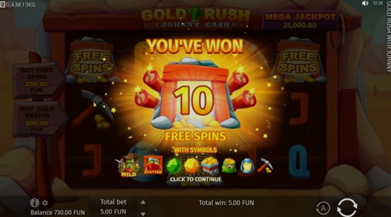 Play Gold Rush with Johnny Cash by Bgaming at 1Win Casino