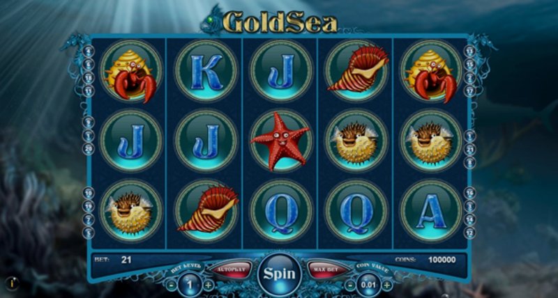 Play Gold Sea by Thunderspin at 1Win Casino