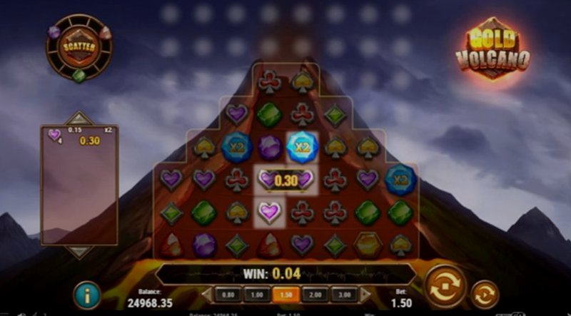 Play Gold Volcano by Playn Go at 1Win Casino