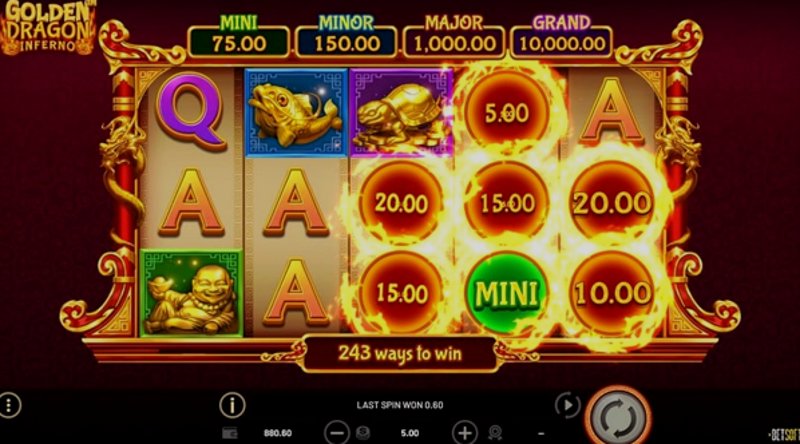 Play Golden Dragon Inferno by Betsoft at 1Win Casino