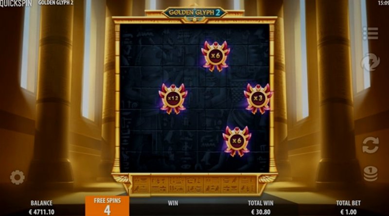 Play Golden Glyph 2 by Quickspin at 1Win Casino