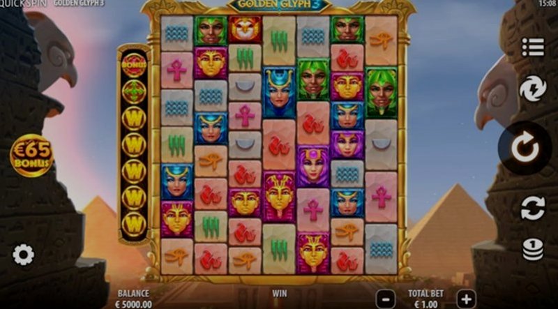 Play Golden Glyph 3 by Quickspin at 1Win Casino