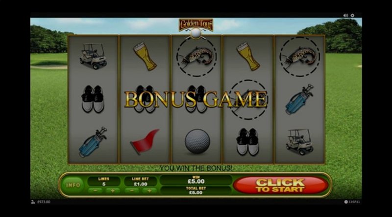 Play Golden Tour by Playtech at 1Win Casino