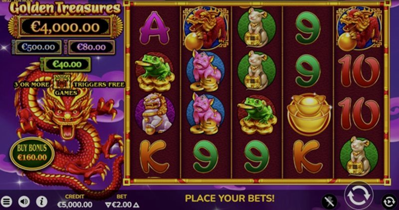 Play Golden Treasures by Bluehorn at 1Win Casino