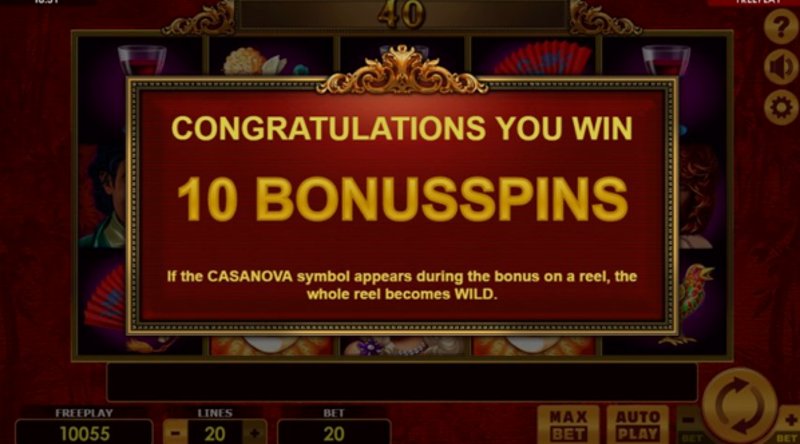 Play Casanova by Amatic at 1Win Casino