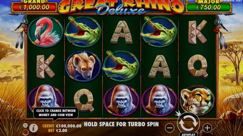 Play Great Rhino Deluxe by Pragmatic at 1Win Casino