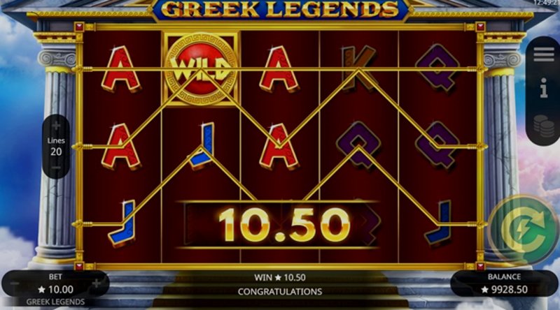 Play Greek Legends by Booming at 1Win Casino