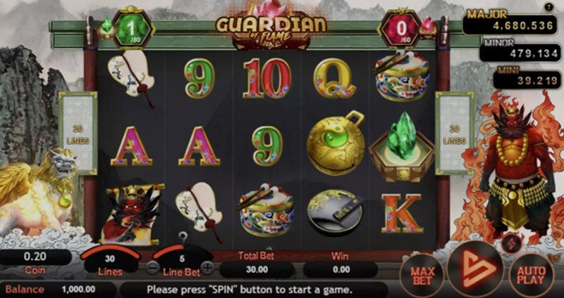 Play Guardian of Flame by Simpleplay at 1Win Casino