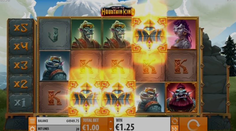 Play Hall of the Mountain King by Quickspin at 1Win Casino