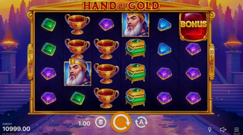 Play Hand of Gold by Playson at 1Win Casino