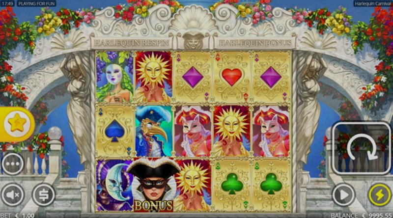 Play Harlequin Carnival by No Limit City at 1Win Casino