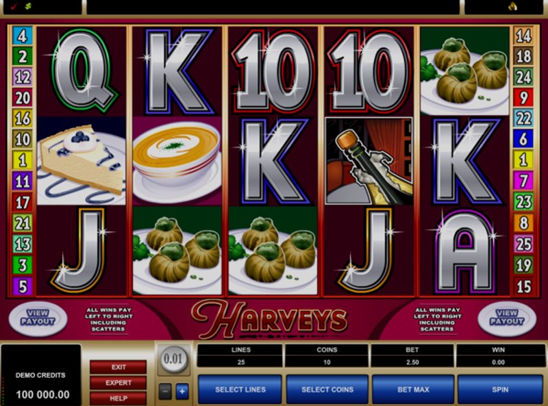 Play Harveys by Microgaming at 1Win Casino