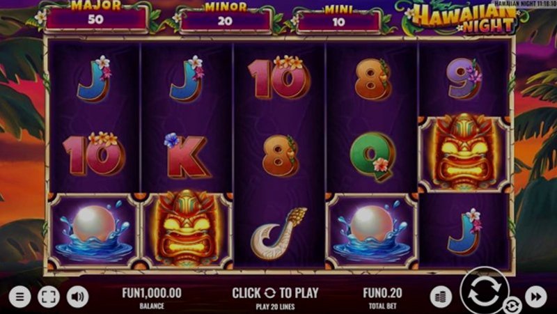 Play Hawaiian Night by Platipus at 1Win Casino